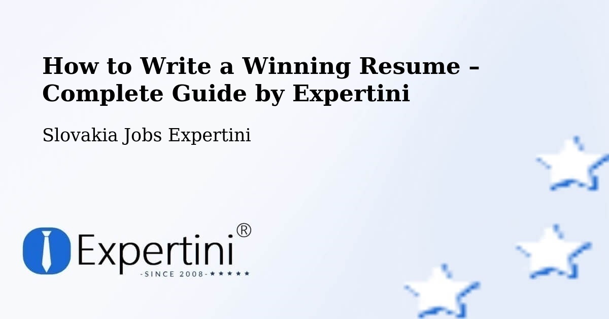 Resume Writing Guide for Job Seekers – Vráble - Vráble, Slovakia Jobs Expertini